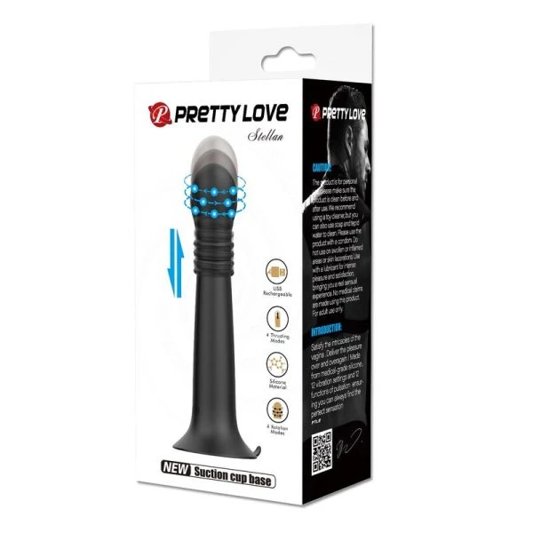 Pretty Love Stella rotierender und stoßender Massagevibrator schwarz