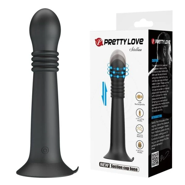 Pretty Love Stella rotierender und stoßender Massagevibrator schwarz