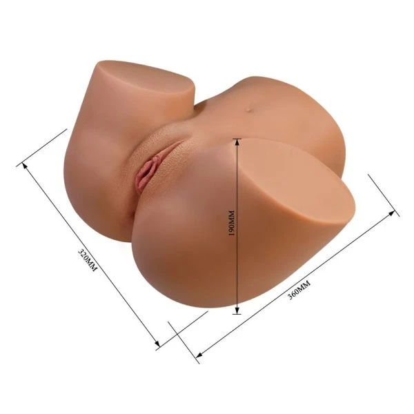Crazy Bull Masturbator-Torso mit Doppeleintritt, Vibration und Saugfunktion