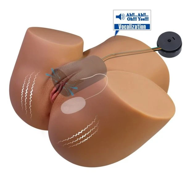 Crazy Bull Masturbator-Torso mit Doppeleintritt, Vibration und Saugfunktion