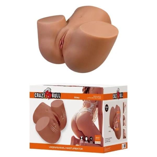 Crazy Bull Masturbator-Torso mit Doppeleintritt, Vibration und Saugfunktion
