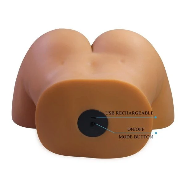 Crazy Bull Masturbator-Torso mit Doppeleintritt, Vibration und Saugfunktion