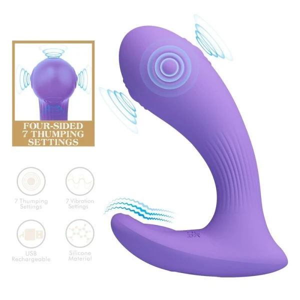 Pretty Love Andromeda Dual Stimulation Vibrator Purple