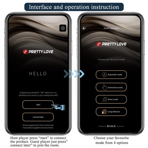 Pretty Love Anthony Anal- und Perineumvibrator App-gesteuert, Silikon, schwarz