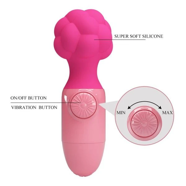 Pretty Love Anwen Mini-Massager mit kugelförmigem Kopf pink