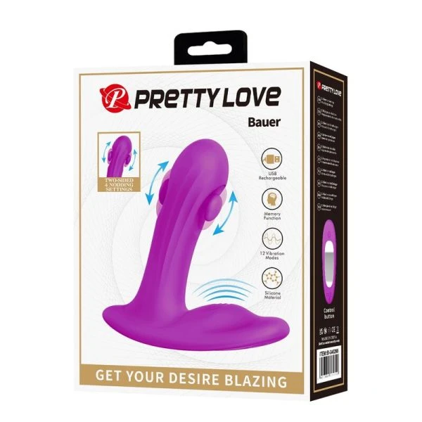 Pretty Love Bauer Prostata-Massager mit 12 Vibrationsmodi, Lila