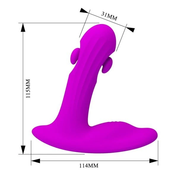 Pretty Love Bauer Prostata-Massager mit 12 Vibrationsmodi, Lila