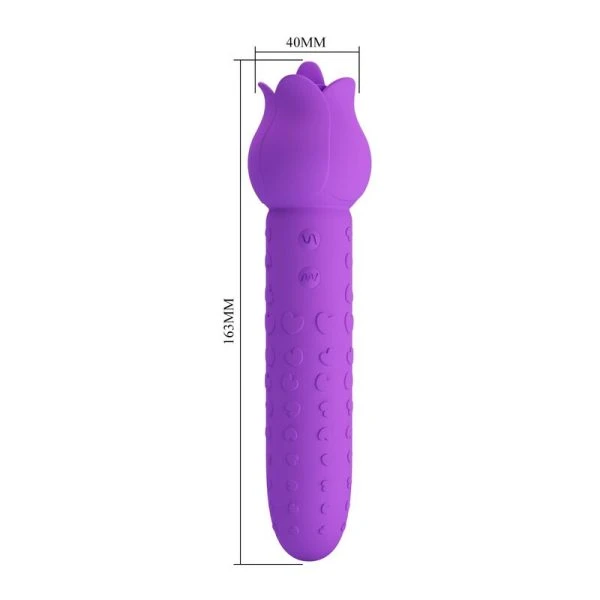Pretty Love Dannell wiederaufladbarer Oralstimulator und Auflegevibrator lila
