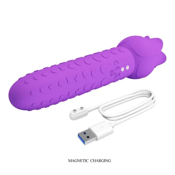 Pretty Love Dannell wiederaufladbarer Oralstimulator und Auflegevibrator lila