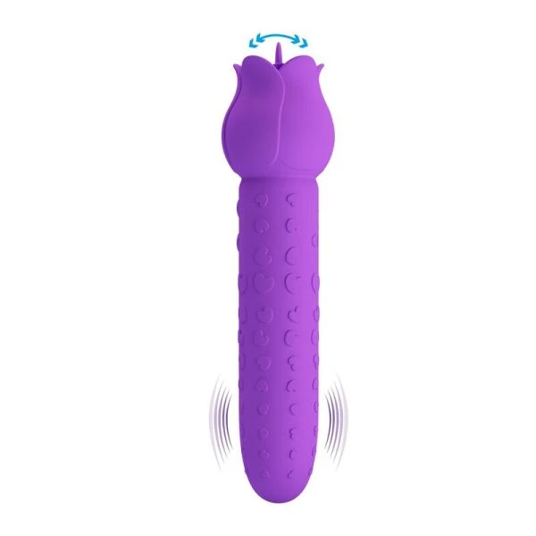 Pretty Love Dannell wiederaufladbarer Oralstimulator und Auflegevibrator lila