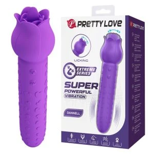Pretty Love Dannell wiederaufladbarer Oralstimulator und Auflegevibrator lila
