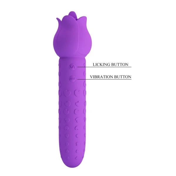 Pretty Love Dannell wiederaufladbarer Oralstimulator und Auflegevibrator lila