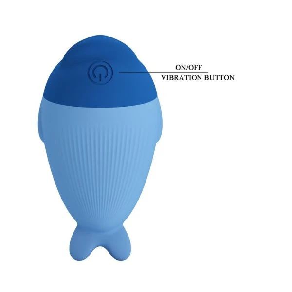 Pretty Love Dolphin Mini USB Vibrator made of silicone, blue
