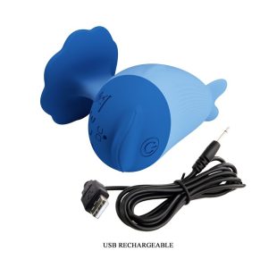 Pretty Love Dolphin Mini USB Vibrator made of silicone, blue Pretty Love Dolphin Mini USB Vibrator made of silicone, blue - Image 8