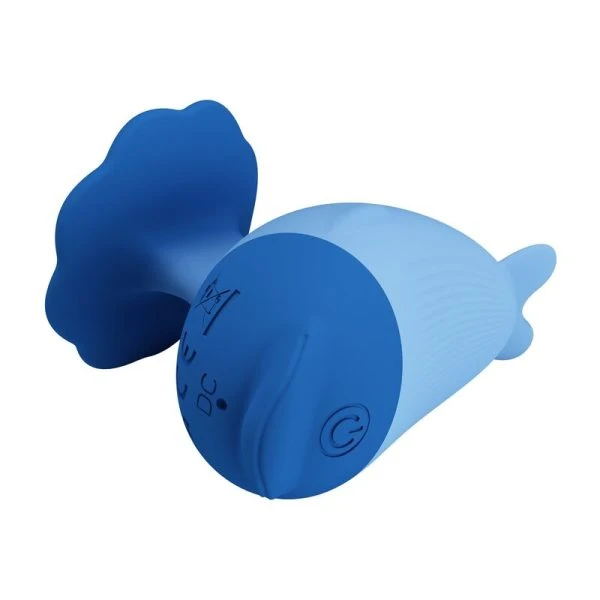 Pretty Love Dolphin Mini USB Vibrator made of silicone, blue
