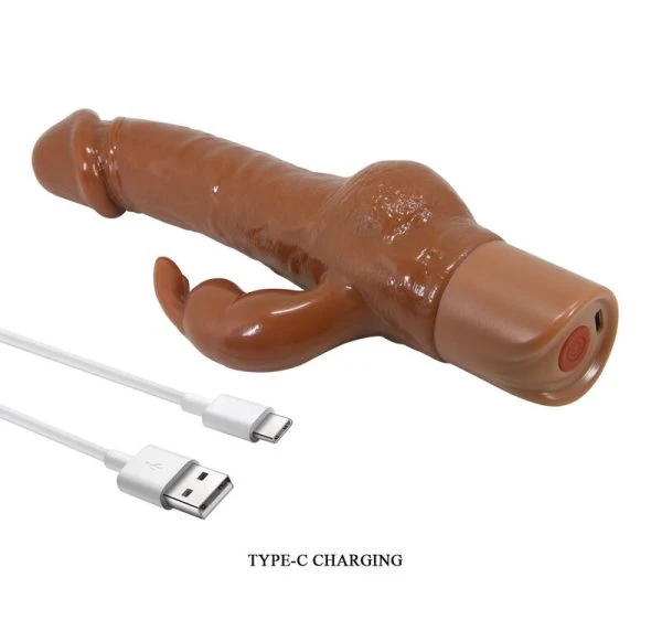 Pretty Love Ellison Realistischer Hasenvibrator 22,6 cm braun
