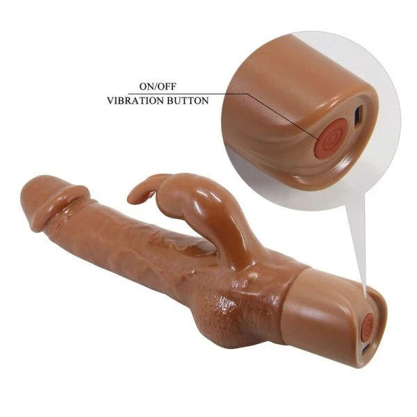 Pretty Love Ellison Realistischer Hasenvibrator 22,6 cm braun