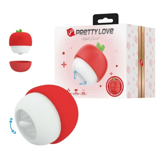 Pretty Love Auflegevibrator mit Zungeneffekt und 12 Modi rot