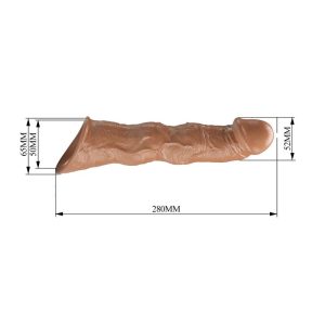 Pretty Love Penisverlängerungshülle mit Saugnapf und 3 Einsätzen 28 cm Braun Pretty Love Penisverlängerungshülle mit Saugnapf und 3 Einsätzen 28 cm Braun – Bild 9