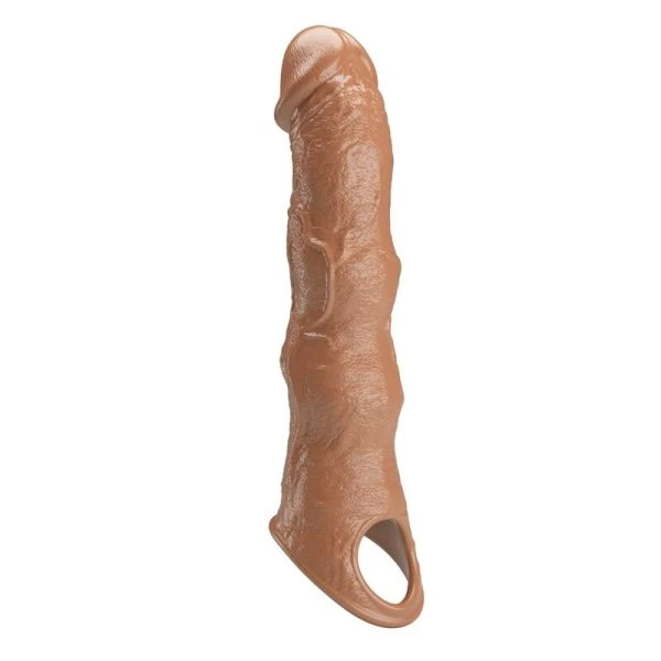 Pretty Love Penisverlängerungshülle mit Saugnapf und 3 Einsätzen 28 cm Braun