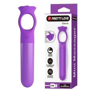 Pretty Love Giana wiederaufladbarer Mini-Vibrator aus Silikon lila