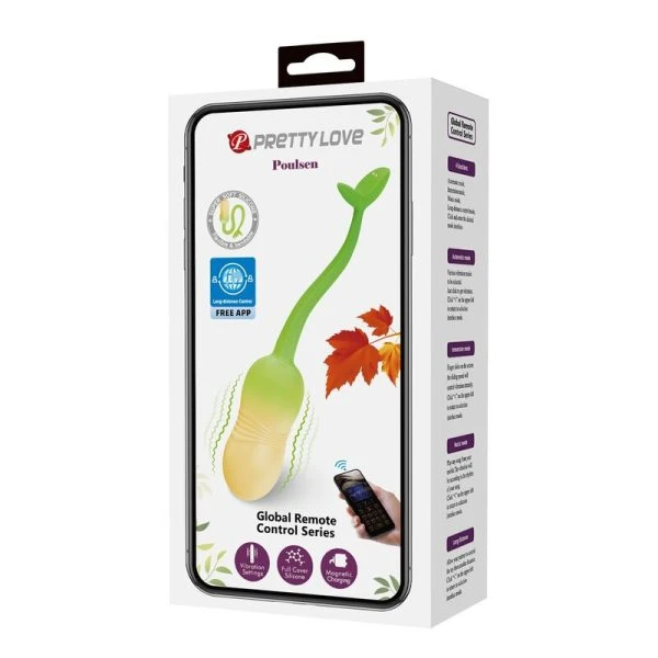 Pretty Love App-gesteuertes Vibrationsei mit 12 Funktionen, grün-gelb Pretty Love App-gesteuertes Vibrationsei mit 12 Funktionen, grün-gelb