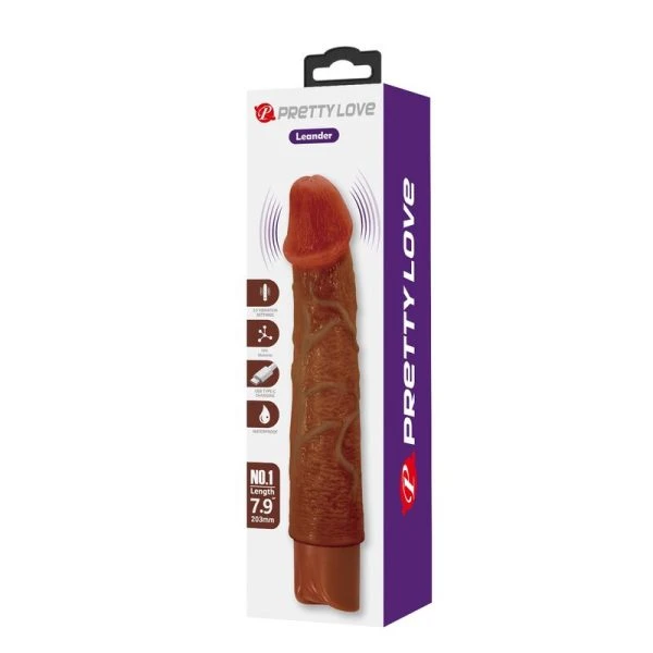 Pretty Love Leonardo Realistische Vibrator met 10 Standen, Bruin