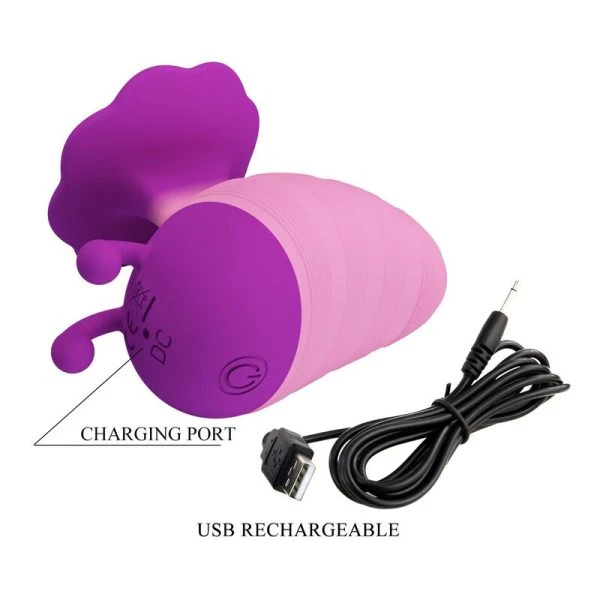 Pretty Love Little Bee Auflegevibrator mit 7 Modi, lila-rosa
