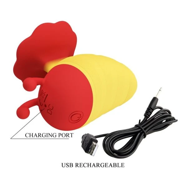 Pretty Love Bumble Bee Mini Finger Vibrator made of silicone, 7 modes