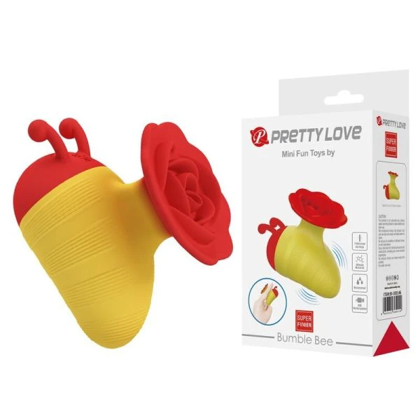 Pretty Love Bumble Bee Mini Finger Vibrator made of silicone, 7 modes