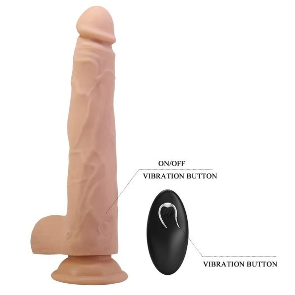 Pretty Love Nolan Stoß-Rotations-Vibrationsdildo mit Fernbedienung 24,5 cm Pretty Love Nolan Stoß-Rotations-Vibrationsdildo mit Fernbedienung 24,5 cm