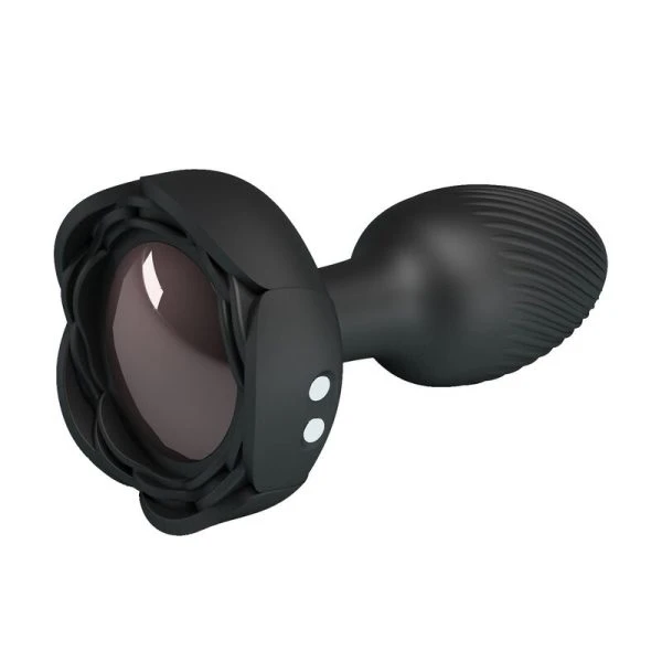 Pretty Love Vibrations-Analplug mit 10 Modi, wiederaufladbar, Schwarz