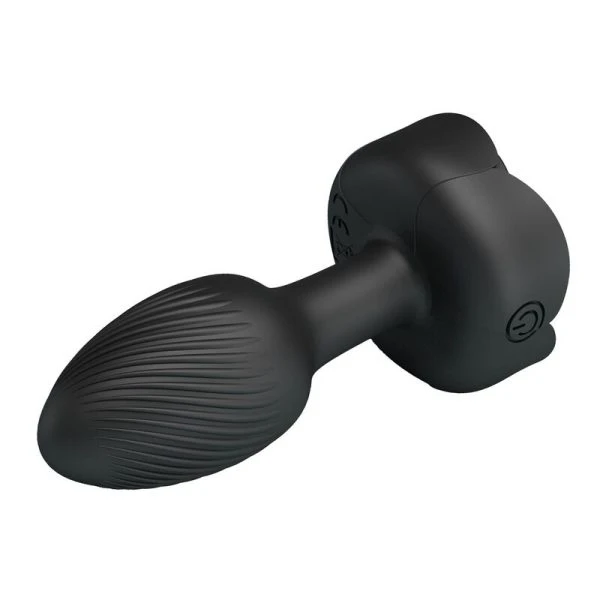 Pretty Love Vibrations-Analplug mit 10 Modi, wiederaufladbar, Schwarz