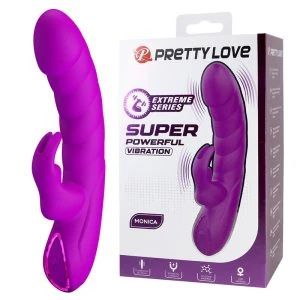 Pretty Love Monica Doppelstimulationsvibrator für G-Punkt und Klitoris, Lila