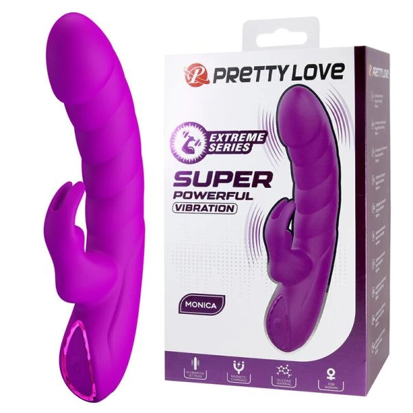 Pretty Love Monica Dual Stimulation Vibrator for G-Spot and Clitoris, Purple
