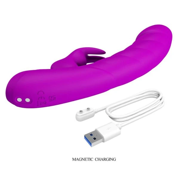 Pretty Love Monica Dual Stimulation Vibrator for G-Spot and Clitoris, Purple