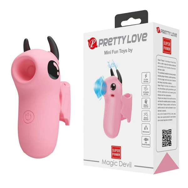 Pretty Love Magic Devil Fingerstimulator wiederaufladbar pink