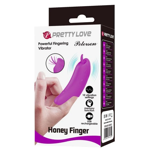 Pretty Love Peterson Honey Fingervibrator wiederaufladbar lila