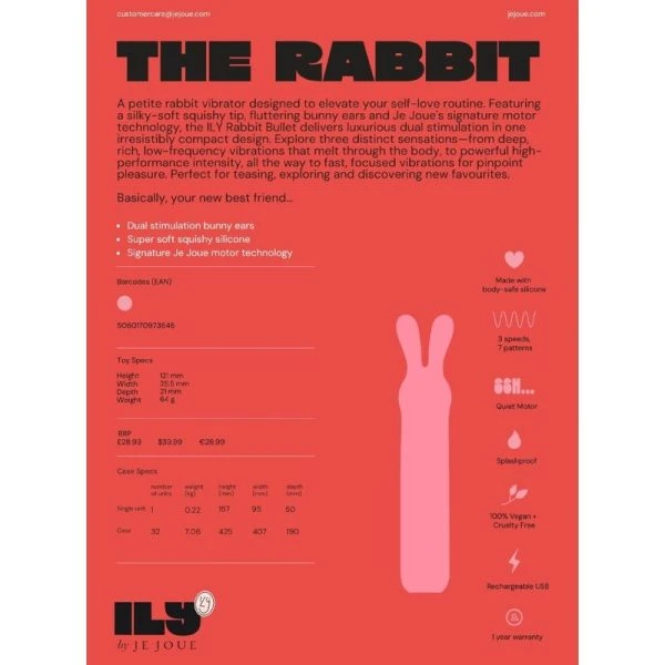 Je Joue ILY Rabbit Bullet Vibrator mit Klitorisreizer