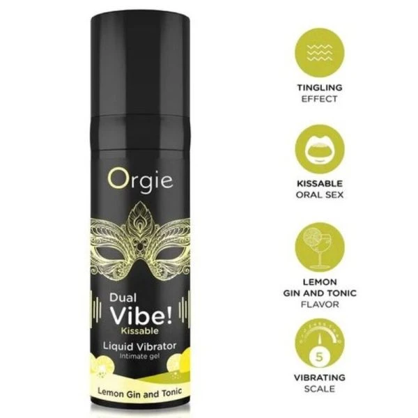 Orgie Dual Vibe Liquid-Vibrator mit Zitronen-Gin-Tonic-Geschmack