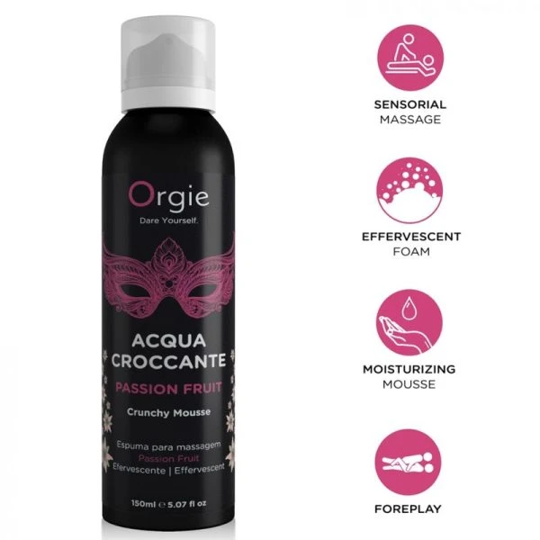 Orgie Massagemousse Acqua Croccante Passionsfrucht knusprig 150 ml