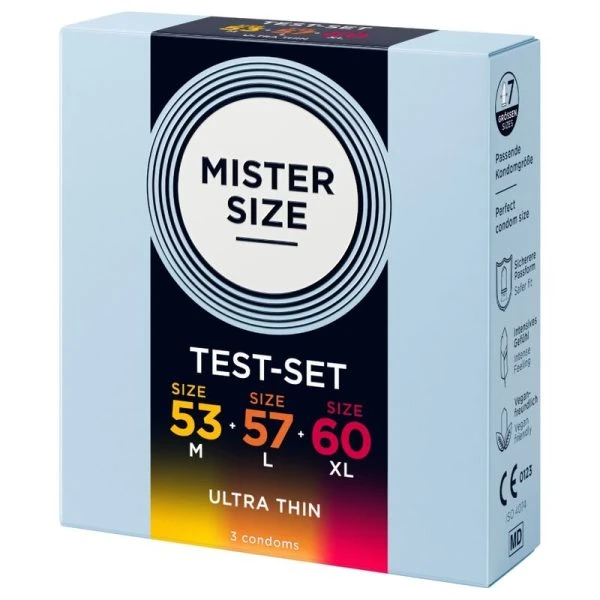 Mister Size Musterpackung Kondome Größen 53-57-60