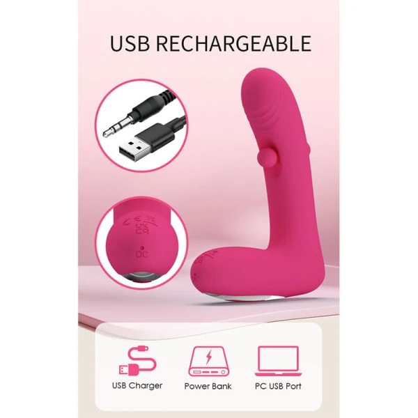 Pretty Love Duden Silikonvibrator mit Schaukelfunktion, Pink