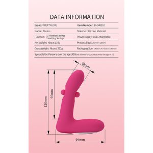 Pretty Love Duden Silikonvibrator mit Schaukelfunktion, Pink Pretty Love Duden Silikonvibrator mit Schaukelfunktion, Pink – Bild 9
