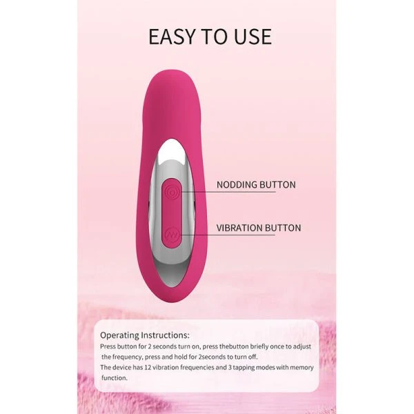 Pretty Love Duden Silikonvibrator mit Schaukelfunktion, Pink