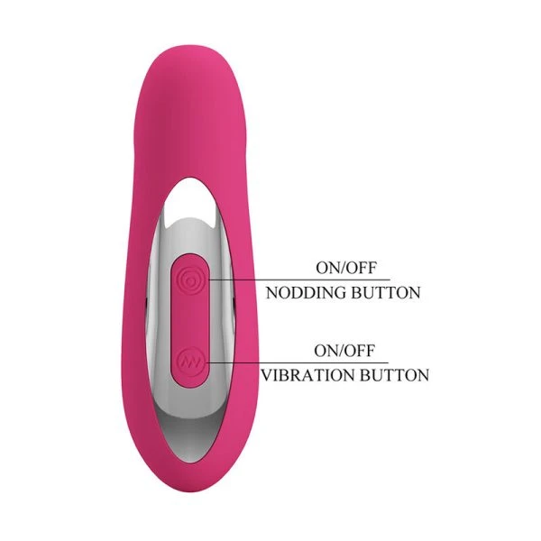 Pretty Love Duden Silikonvibrator mit Schaukelfunktion, Pink