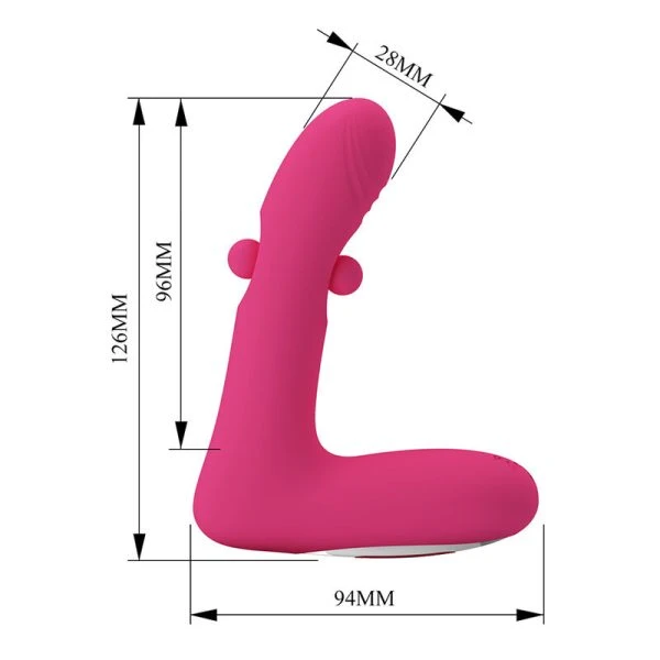 Pretty Love Duden Silikonvibrator mit Schaukelfunktion, Pink