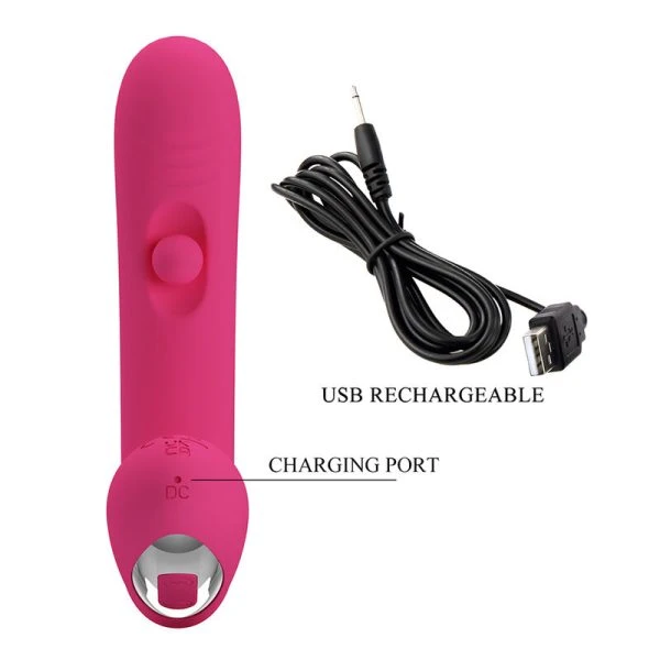 Pretty Love Duden Silikonvibrator mit Schaukelfunktion, Pink