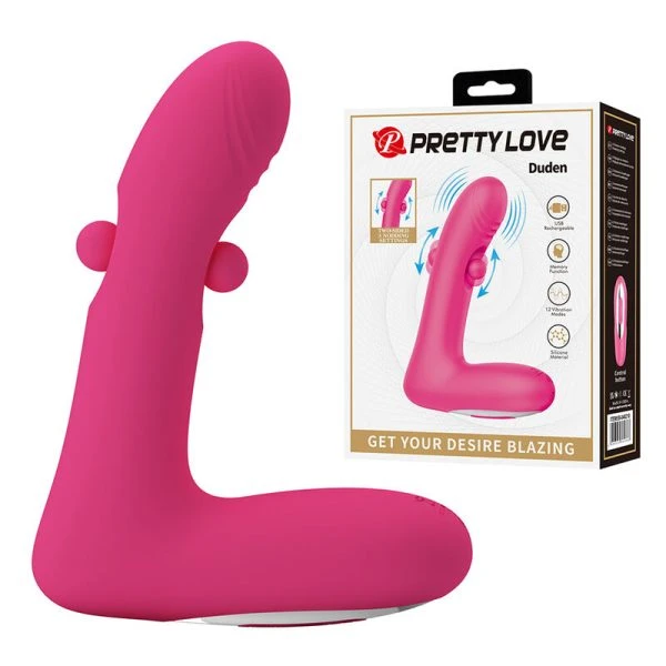 Pretty Love Duden Silikonvibrator mit Schaukelfunktion, Pink