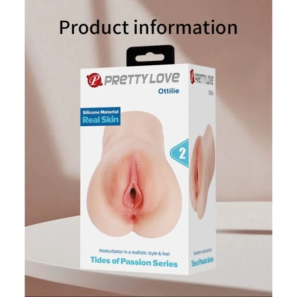 Pretty Love Silicone Masturbator Ottilie with Realistic Vagina, Natural